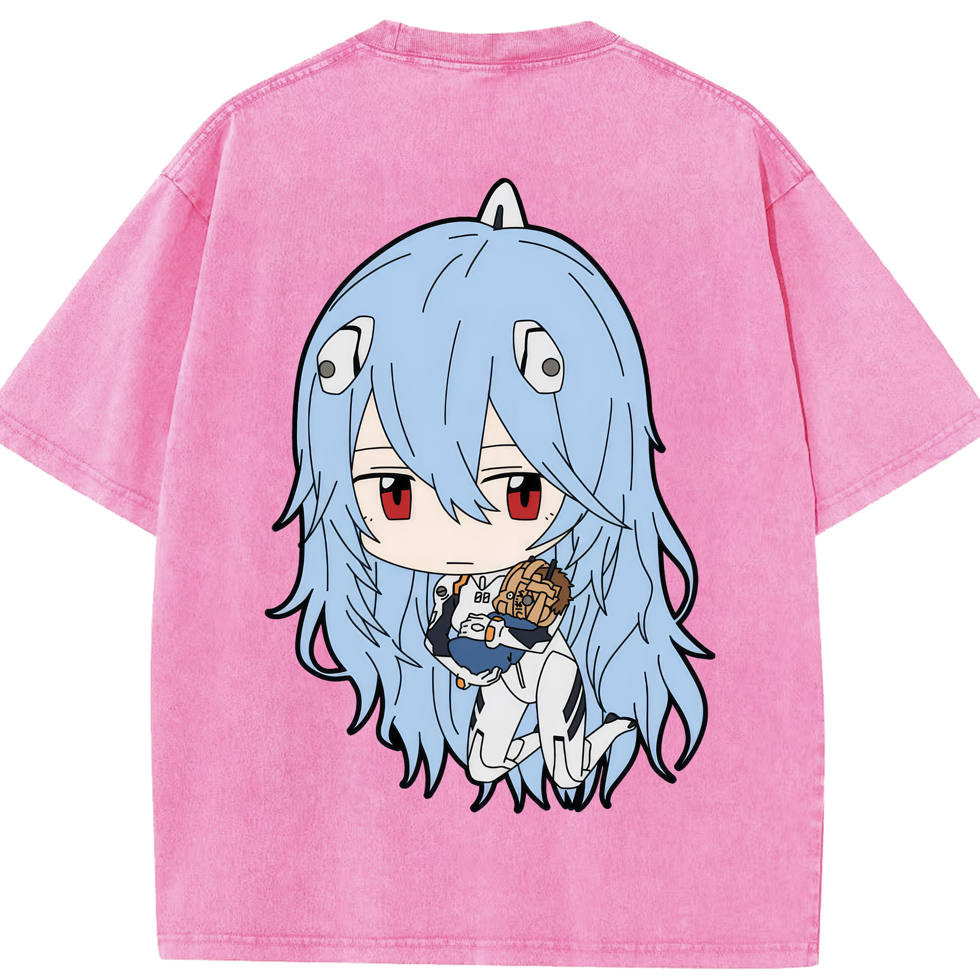 （画像用） EVA 新世紀エヴァンゲリオン 綿100% ヴィンテージ風 半袖Tシャツ（背面プリント）